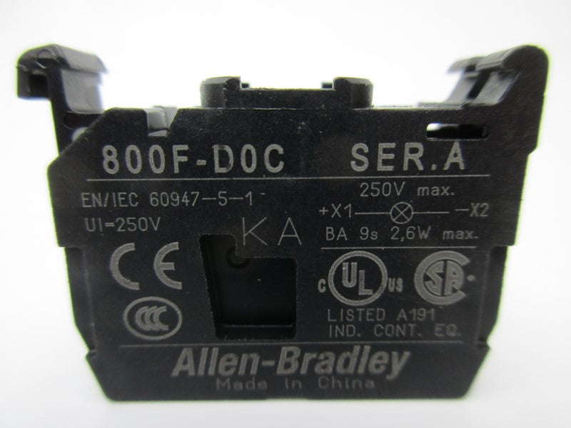 ALLEN BRADLEY 800F-D0C SER. A UNMP