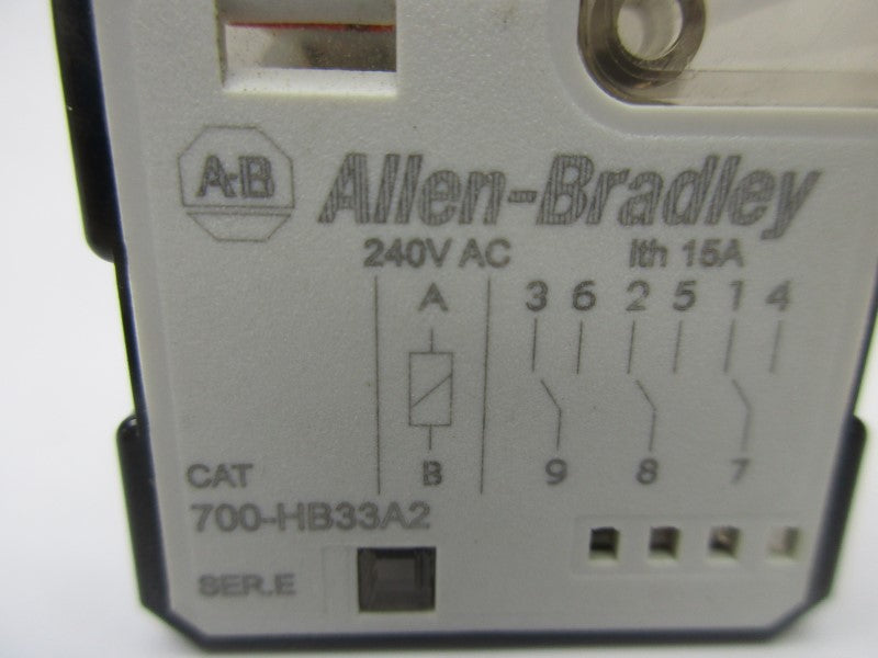 ALLEN BRADLEY 700-HB33A2 SER. E 15A 240VAC UNMP