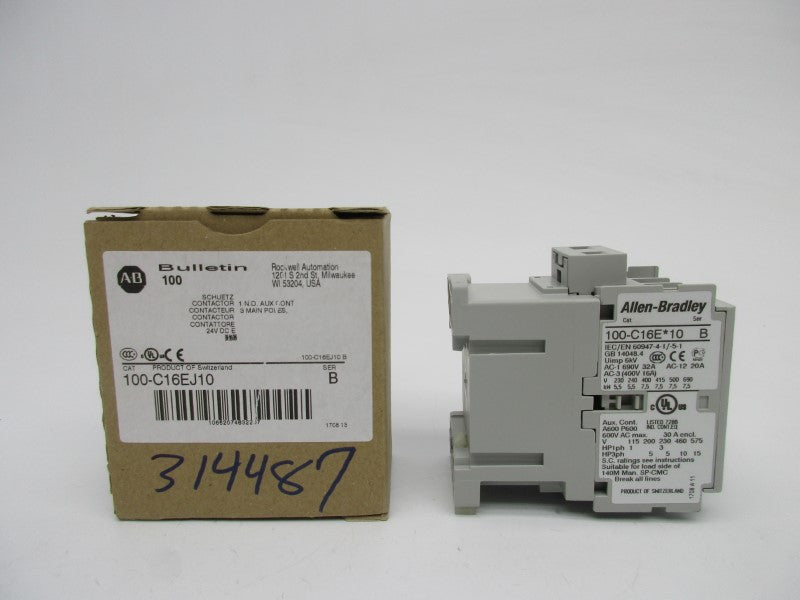 ALLEN BRADLEY 100-C16EJ10 SER. B 24VDC NSMP
