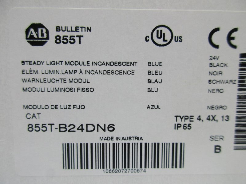 INDUSTRIAL SPARE PART 855T-B24DN6 SER. B (WH) NSMP