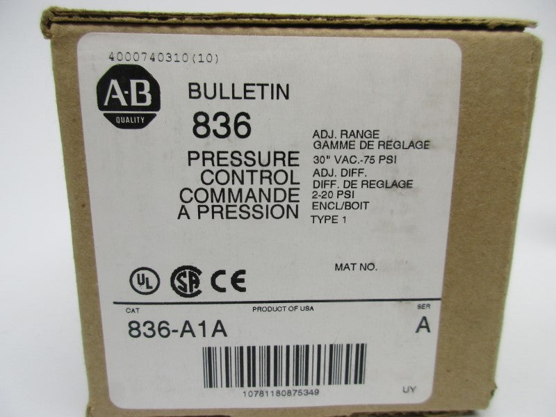 ALLEN BRADLEY 836-A1A SER. A (BR/WH) NSMP