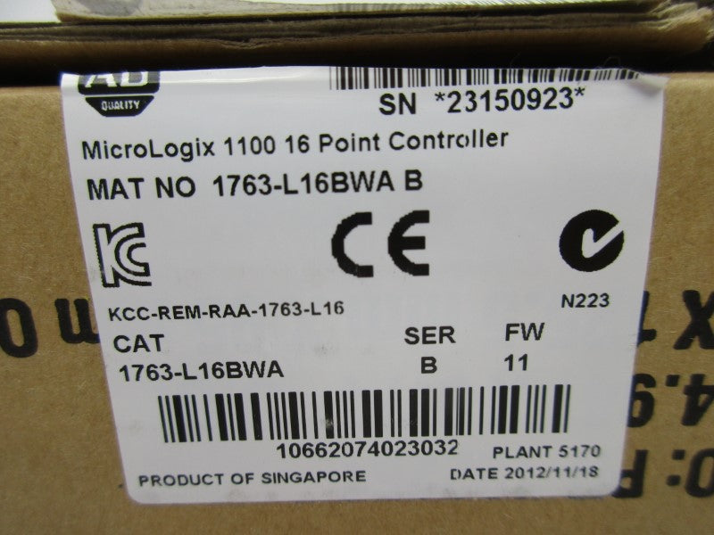 ALLEN BRADLEY 1763-L16BWA SER. B F/W 11 NSMP