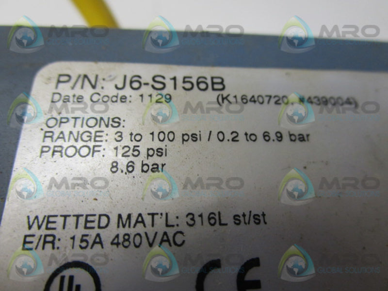 UNITED ELECTRIC J6-S156B  UNMP