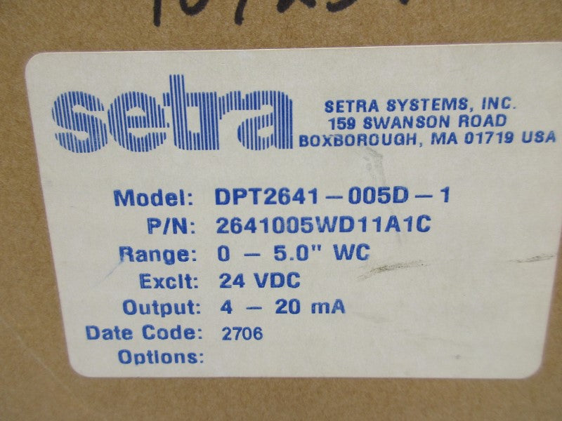 SETRA DPT2641-005D-1 NSMP
