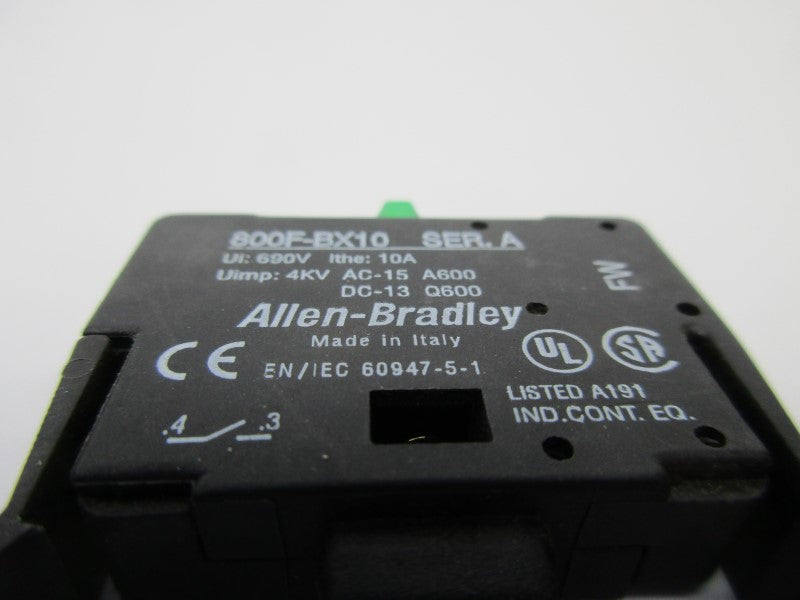 ALLEN BRADLEY 800F-BX10 SER. A NSNP