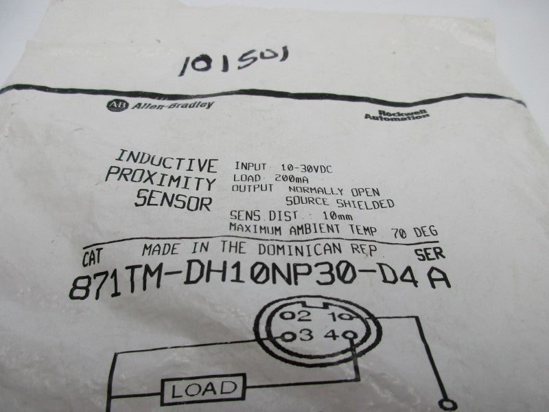 ALLEN BRADLEY 871TM-DH10NP30-D4 SER. A (WH) NSMP