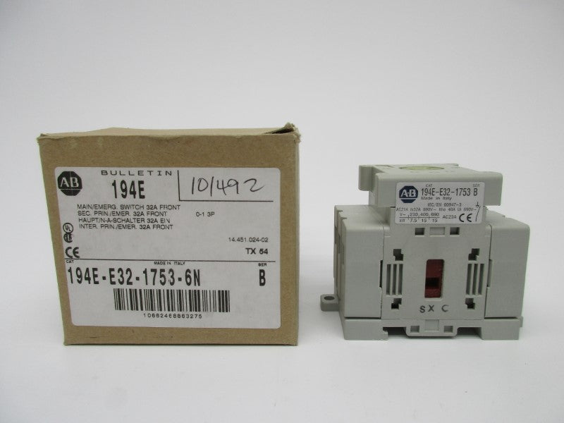 ALLEN BRADLEY 194E-E32-1753-6N SER. B (AS PICTURED) NSMP