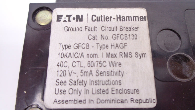 CUTLER HAMMER GFCB130 30A 120V NSNP