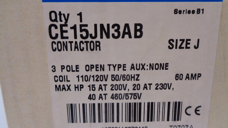 CUTLER HAMMER CE15JN3AB 60A 110/120V NSMP