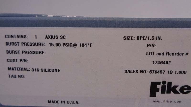 FIKE AXIUS-SC BPE/1.5IN NSMP