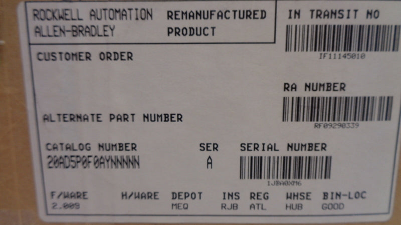 INDUSTRIAL SPARE PART 20AD5P0F0AYNNNNN SER. A F/W 2.009 NSMP