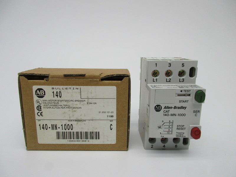 ALLEN BRADLEY 140-MN-1000 SER. C 6.3-10.0A (BR/WH) NSMP