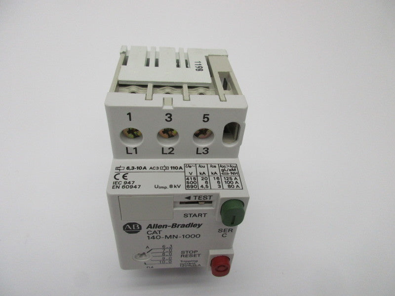 ALLEN BRADLEY 140-MN-1000 SER. C 6.3-10.0A (BR/WH) NSMP