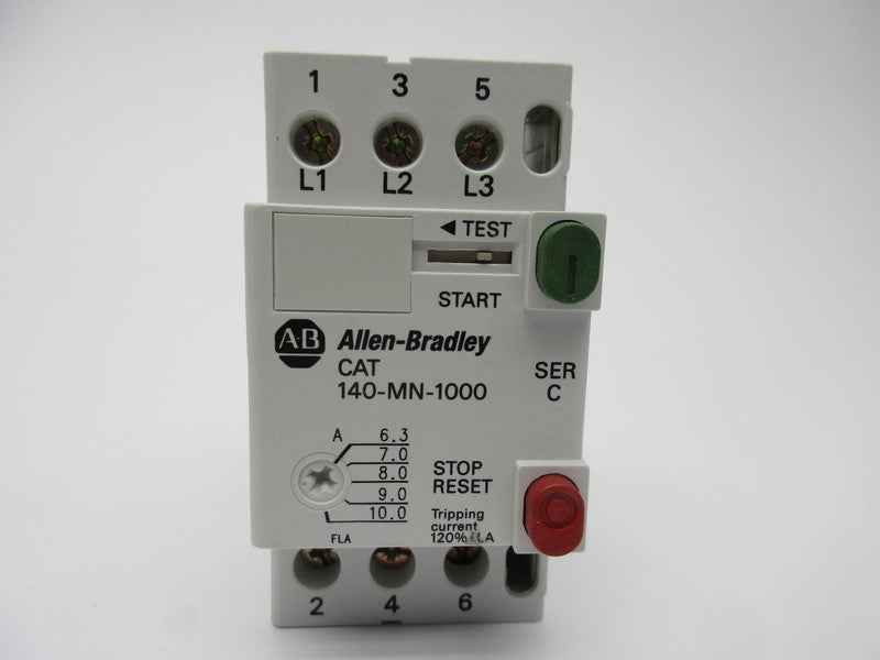 ALLEN BRADLEY 140-MN-1000 SER. C 6.3-10.0A (BR/WH) NSMP