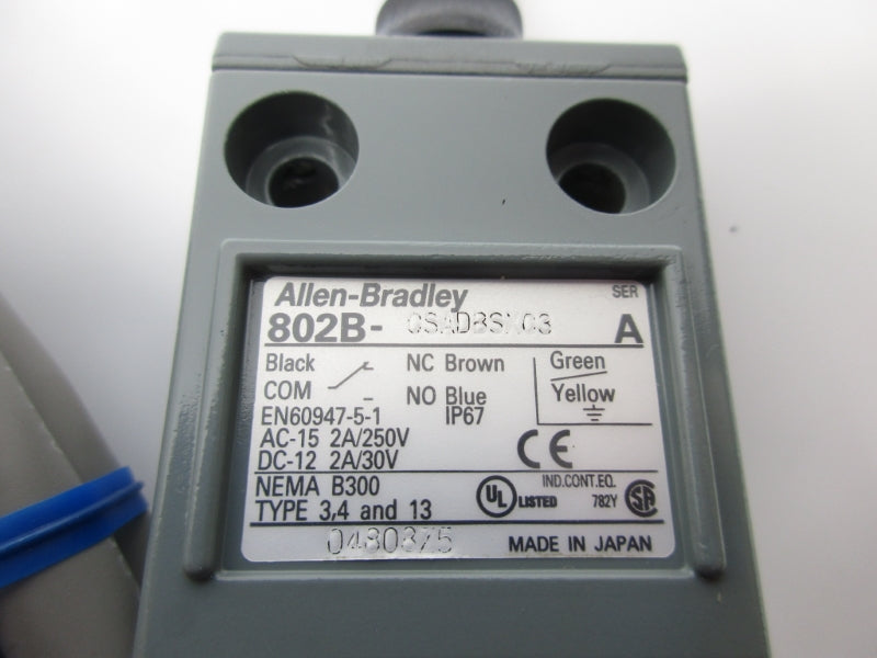 ALLEN BRADLEY 802B-CSADBSXC3 SER. A NSNP