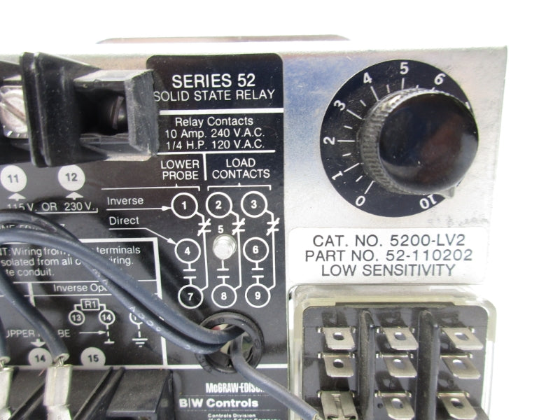 BW CONTROLS 5200-LV2 52-110202 10A 240VAC UNMP