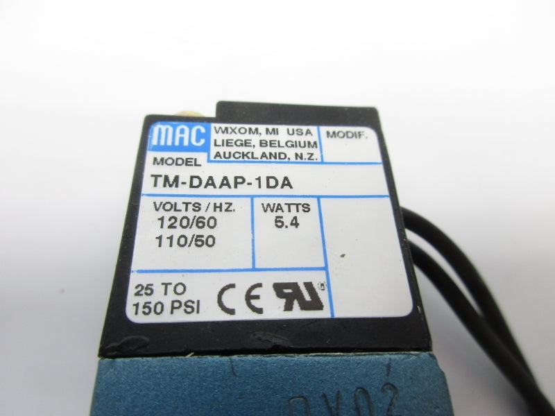 MAC TM-DAAP-1DA 110/50 120/60 25-150PSI UNMP