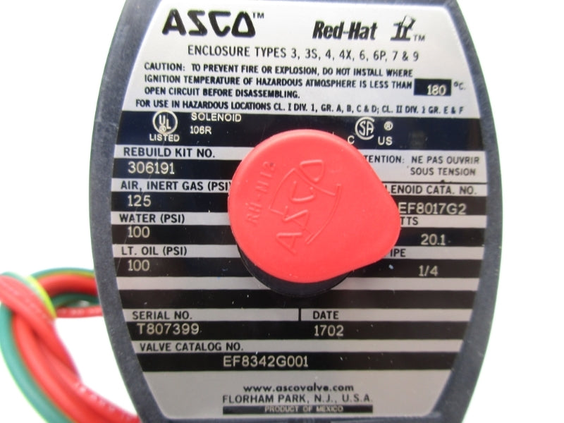 ASCO EF8342G001 120/60 125/100PSI NSMP