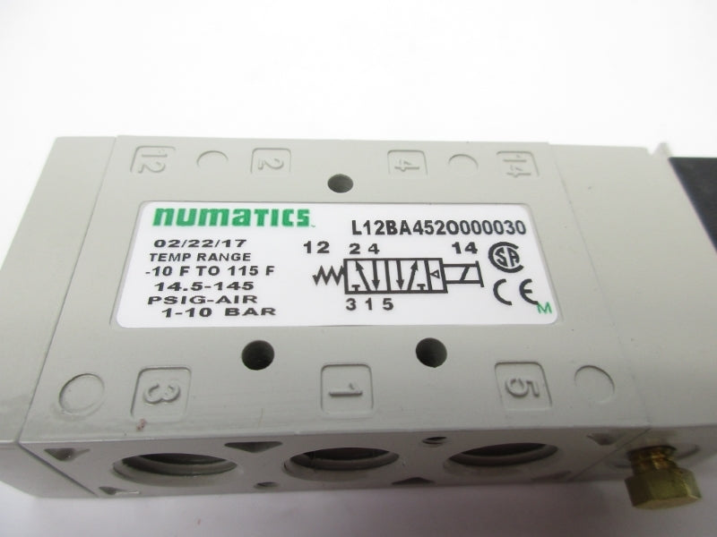 NUMATICS L12BA452O000030 100-115/50 110-120/60 14.5-145PSI NSNP