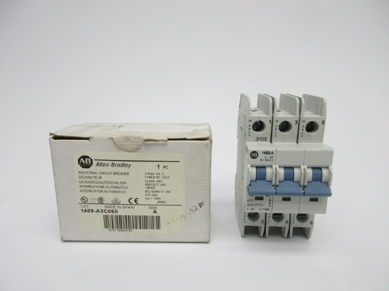 ALLEN BRADLEY 1489-A3C060 SER. A 6A 480Y/277V NSMP