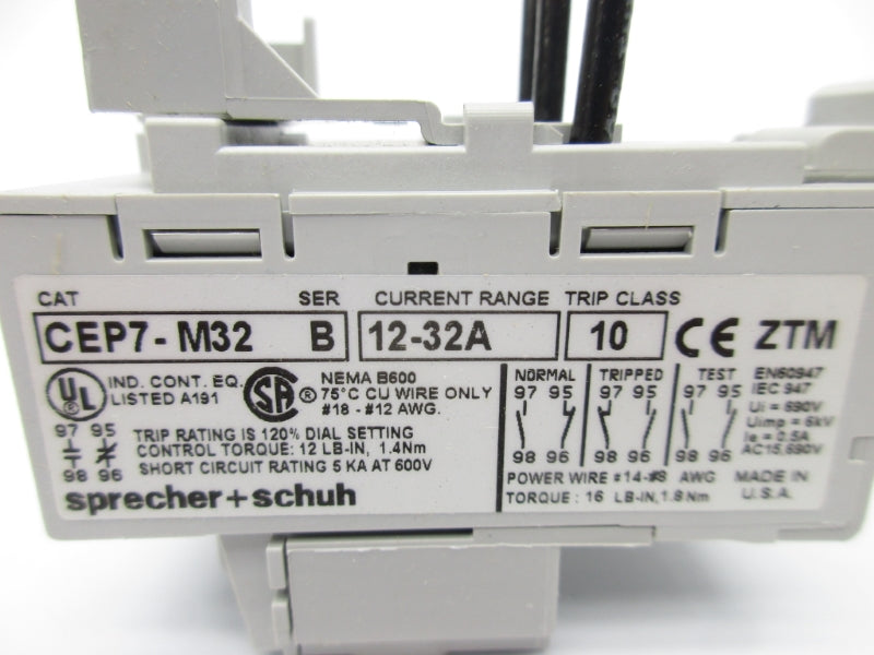 SPRECHER+SCHUH CEP7-M32-32-10 12-32A 600V NSMP