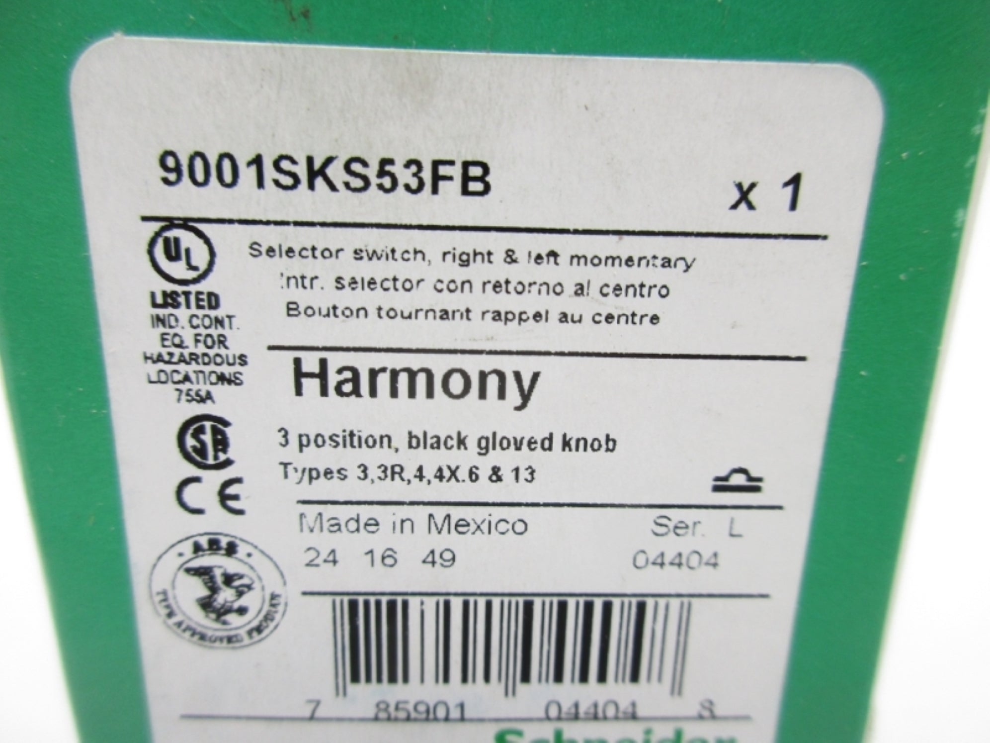 SCHNEIDER ELECTRIC 9001SKS53FB NSMP
