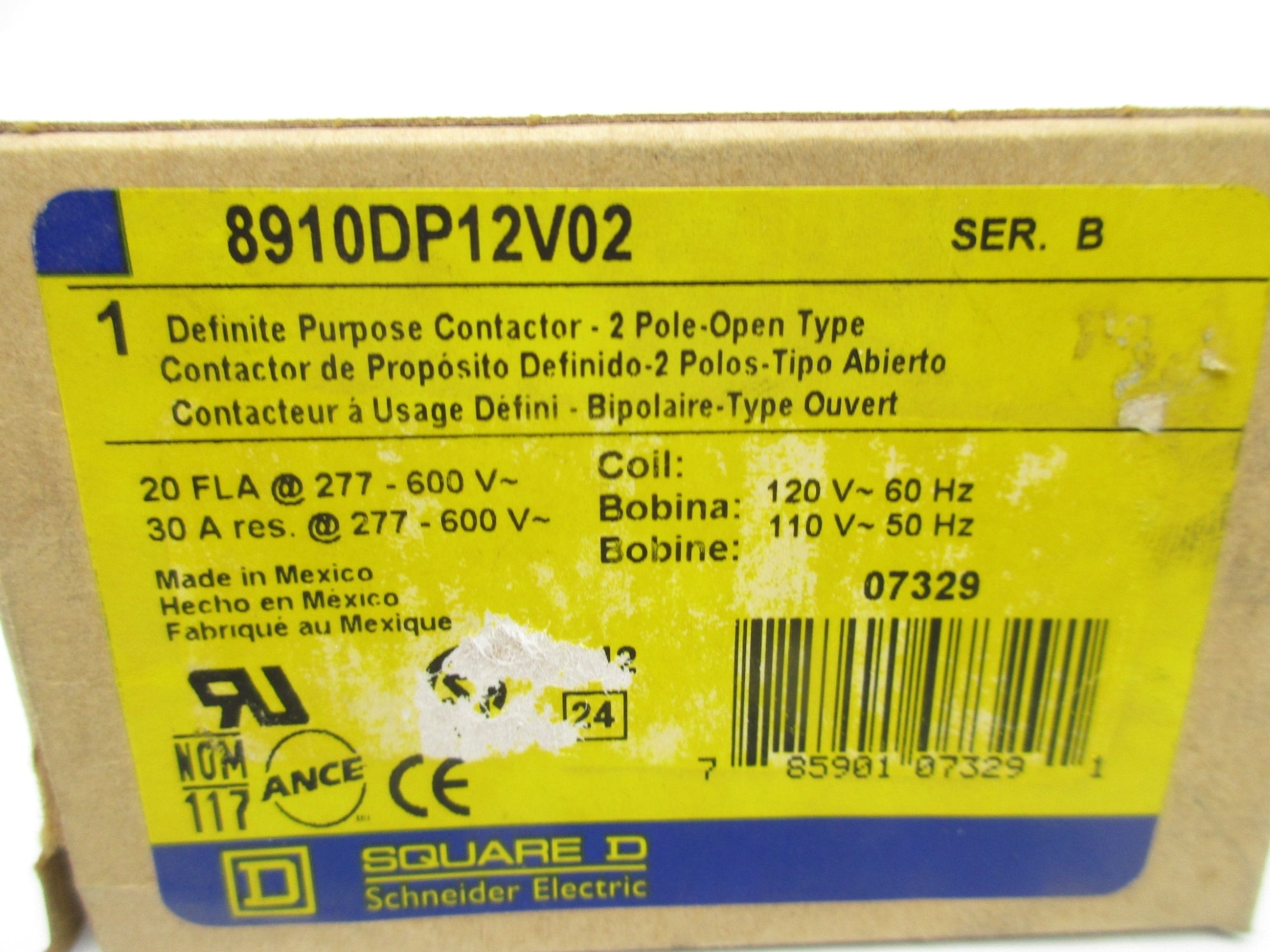 SQUARE D 8910DP12V02 110/120V NSMP