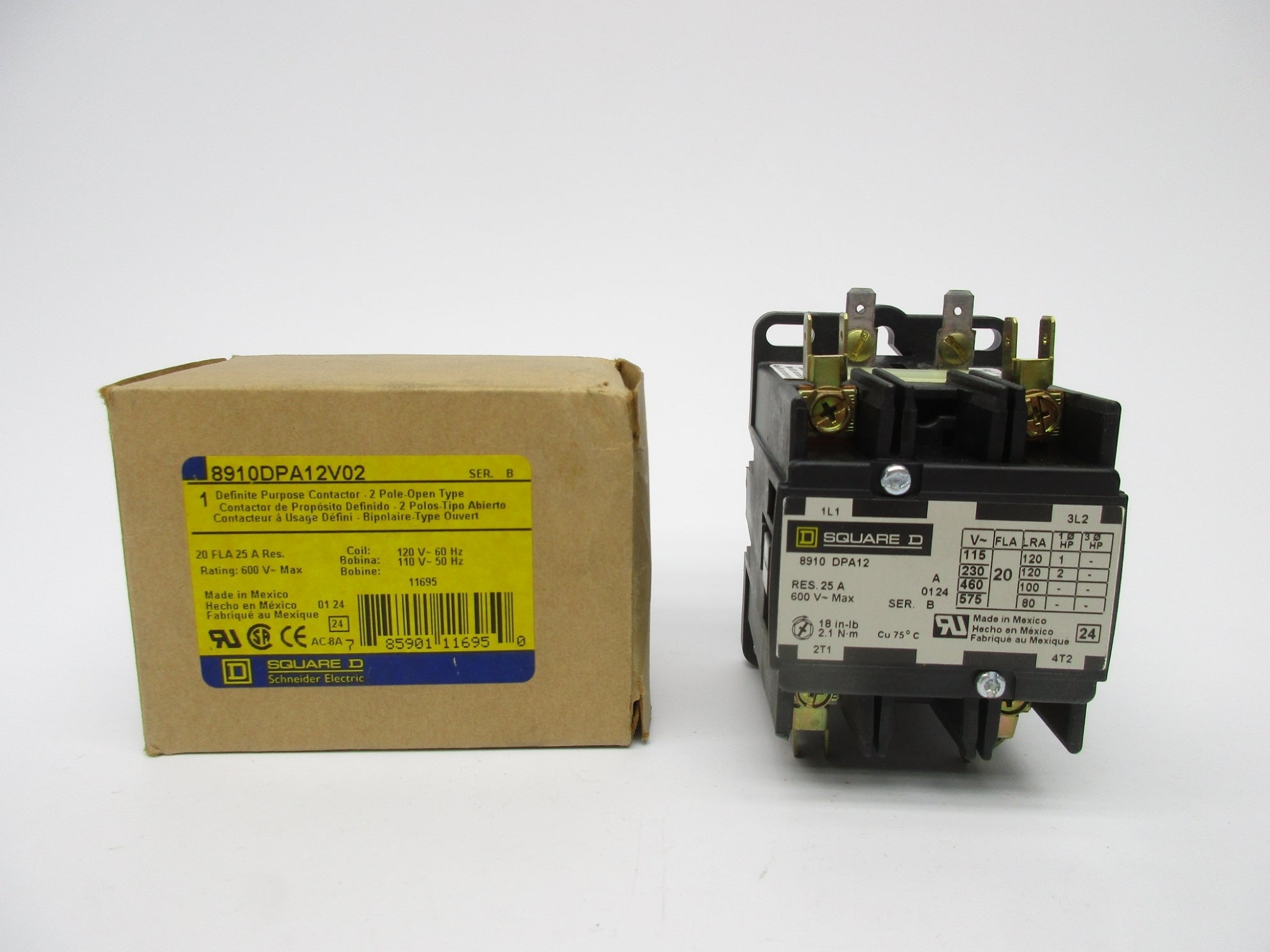 SQUARE D 8910DPA12V02 SER. B 110/120V NSMP