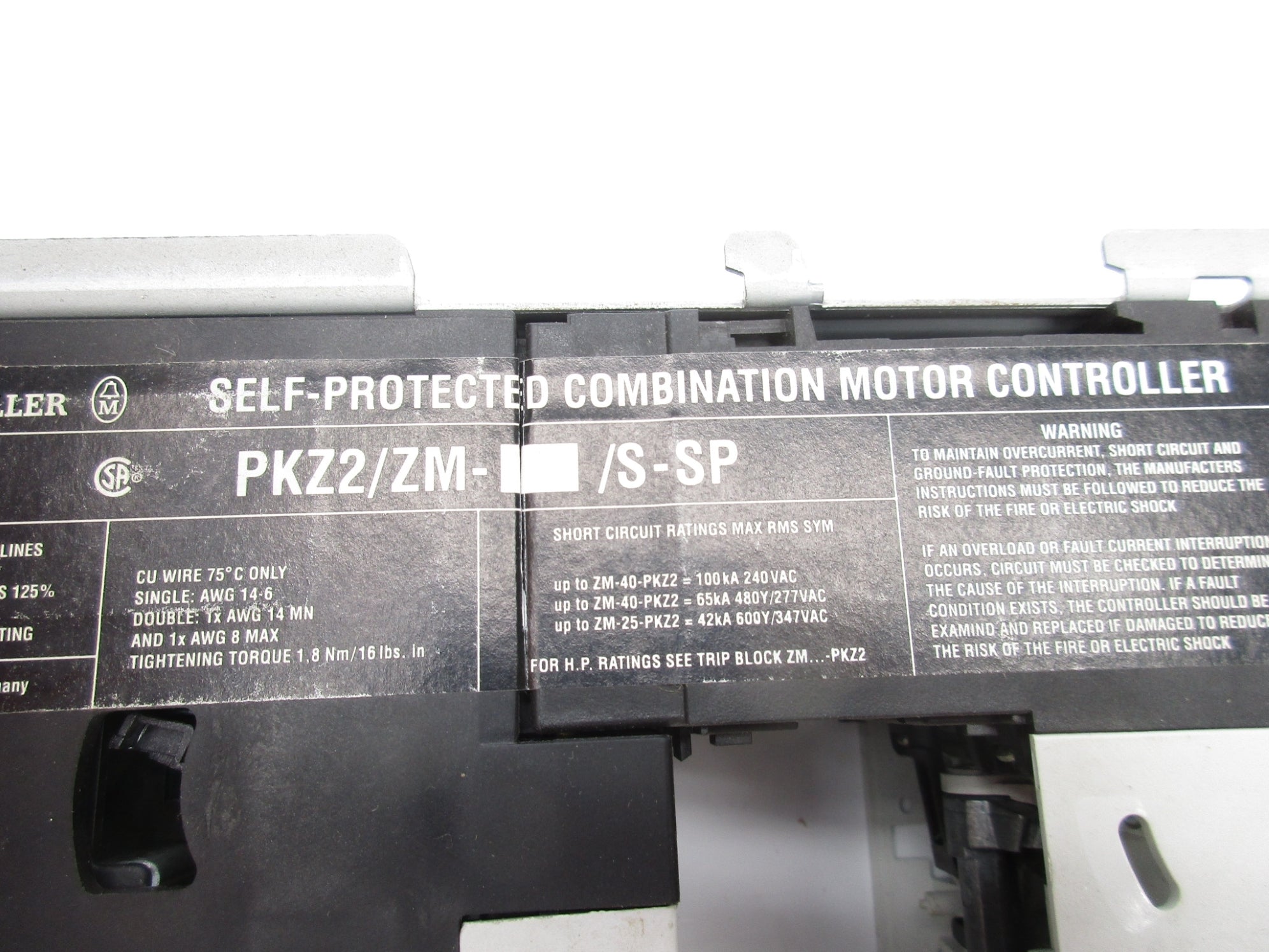 KLOCKNER MOELLER PKZ2/ZM-/S-SP UNMP