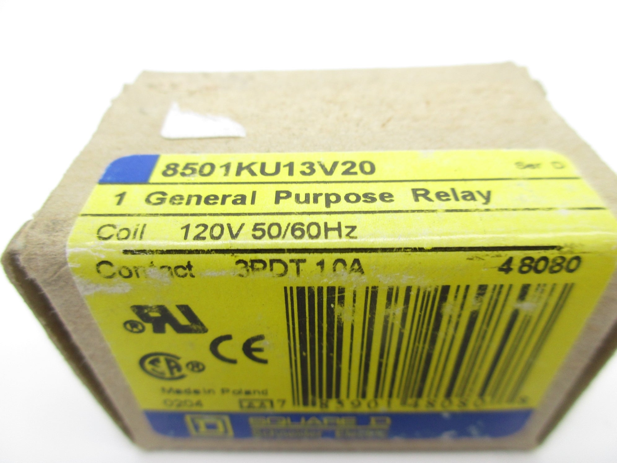 SQUARE D 8501KU13V20 SER. D 10A 120V NSMP