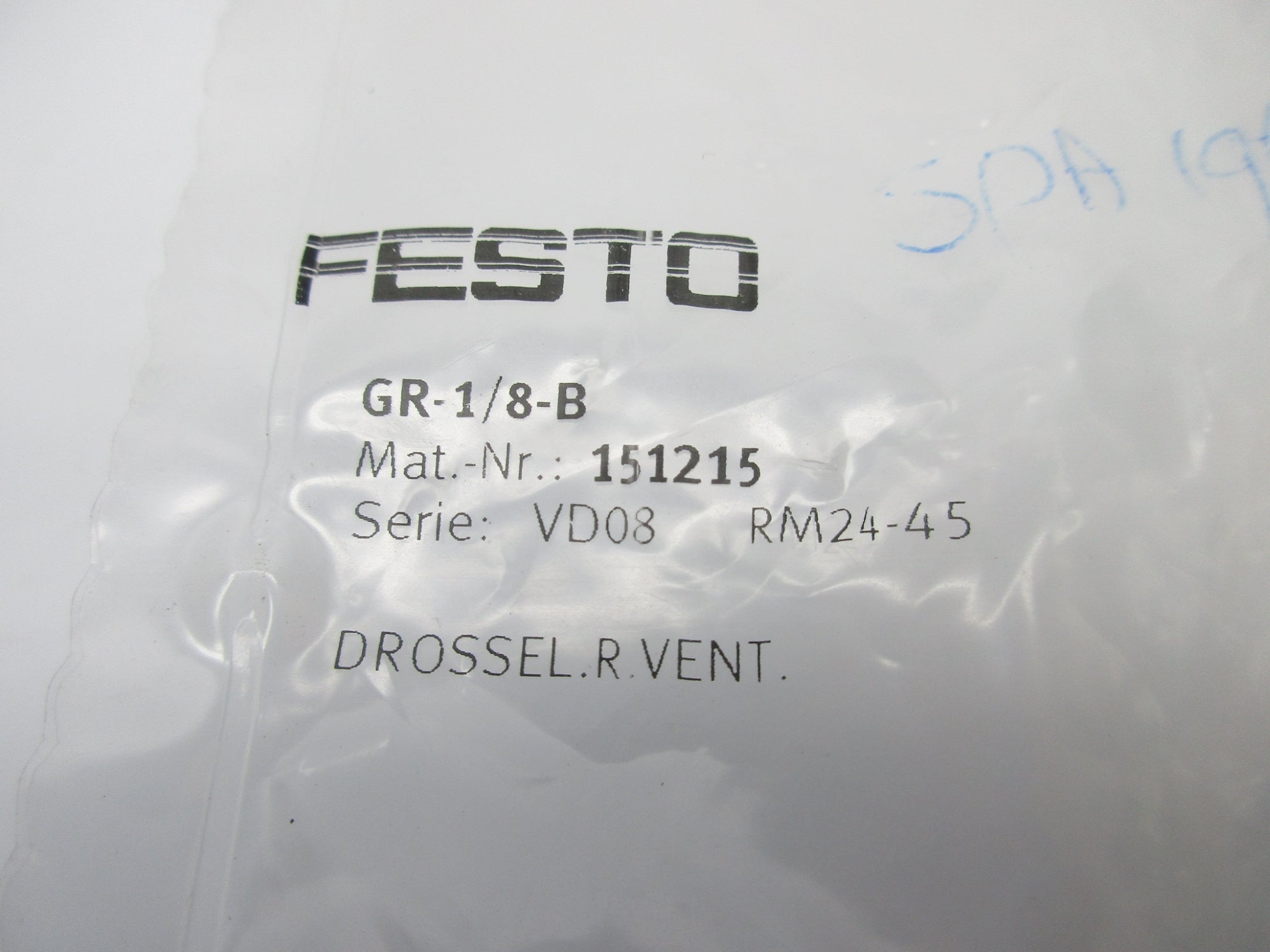 FESTO GR-1/8-B 151215 SER. VD08 NSMP