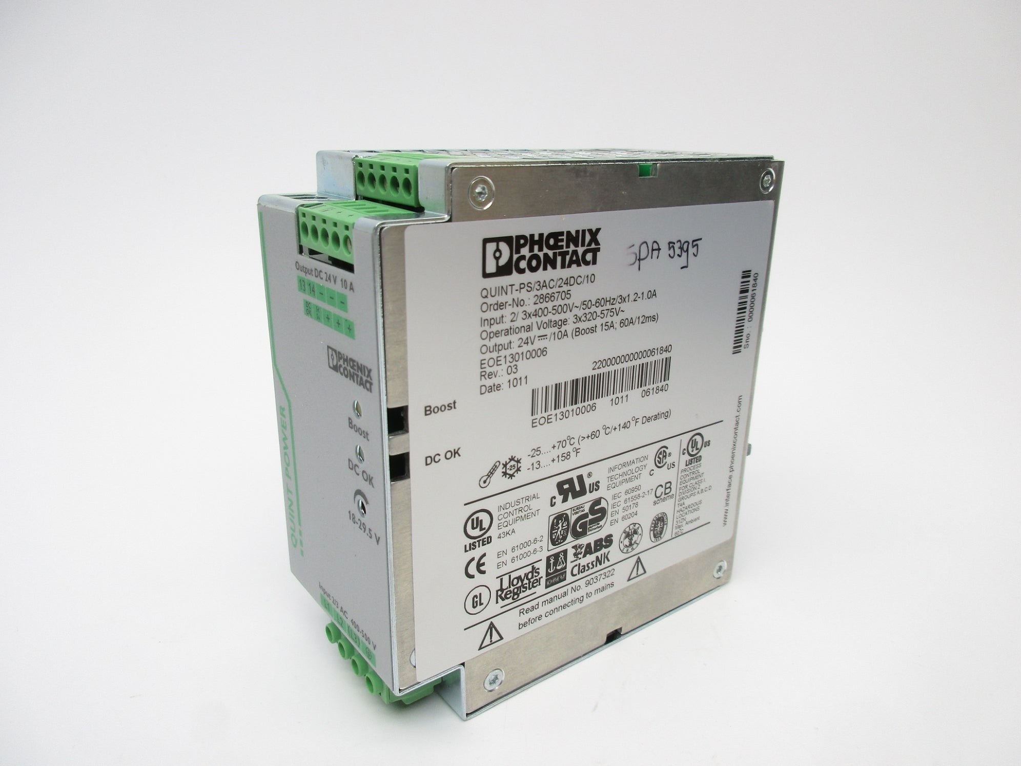 PHOENIX CONTACT QUINT-PS/3AC/24DC/10 NSNP
