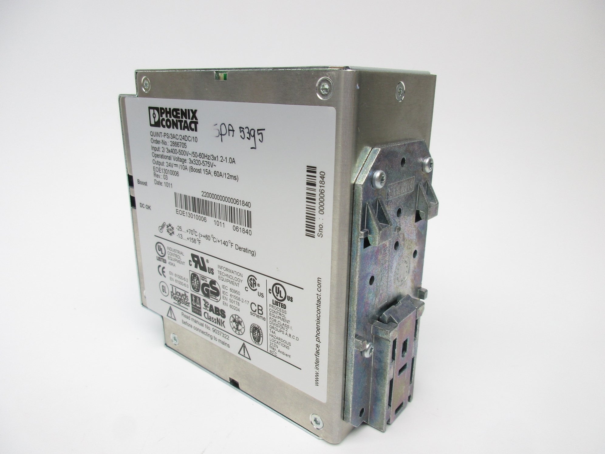 PHOENIX CONTACT QUINT-PS/3AC/24DC/10 NSNP