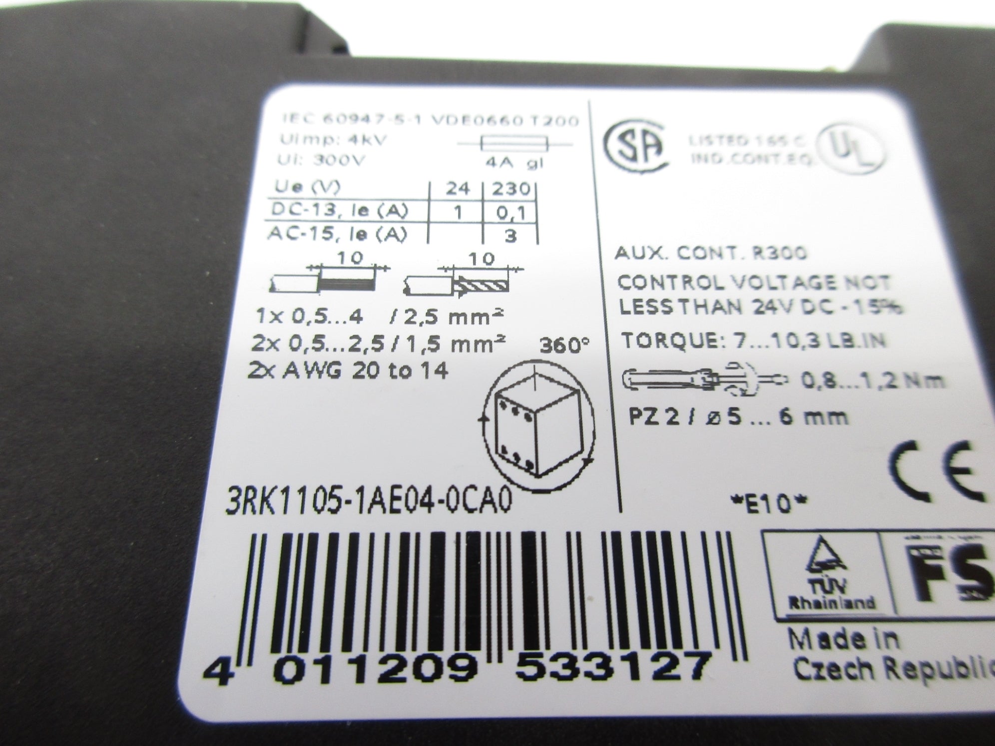SIEMENS 3RK1105-1AE04-0CA0 24VDC (AS PICTURED) NSNP