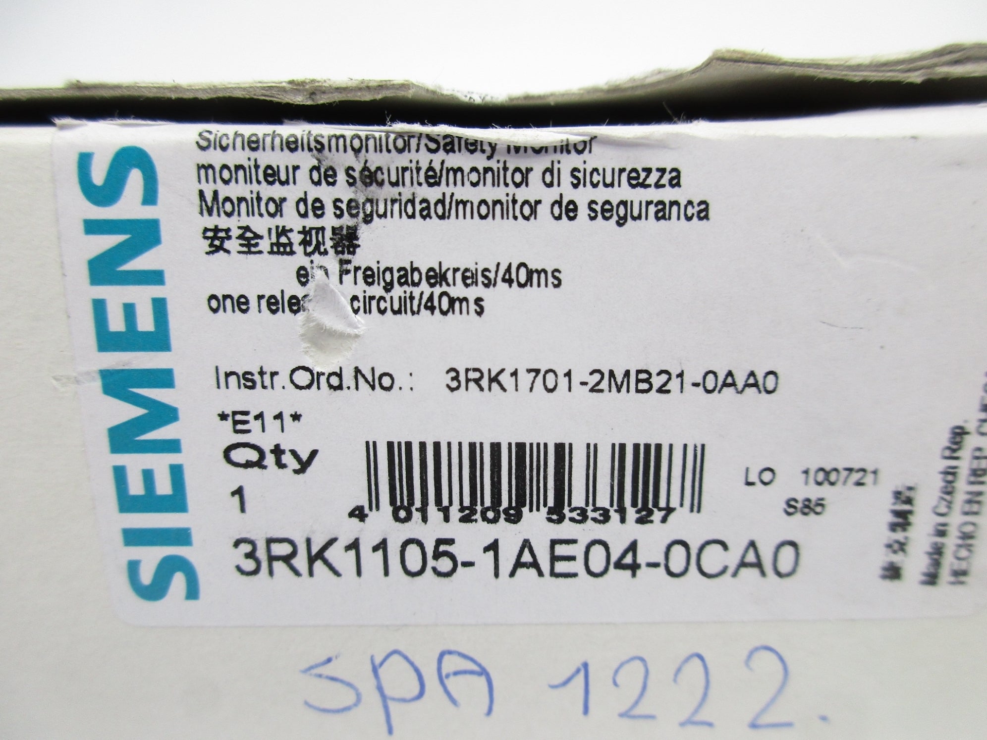 SIEMENS 3RK1105-1AE04-0CA0 24VDC NSMP