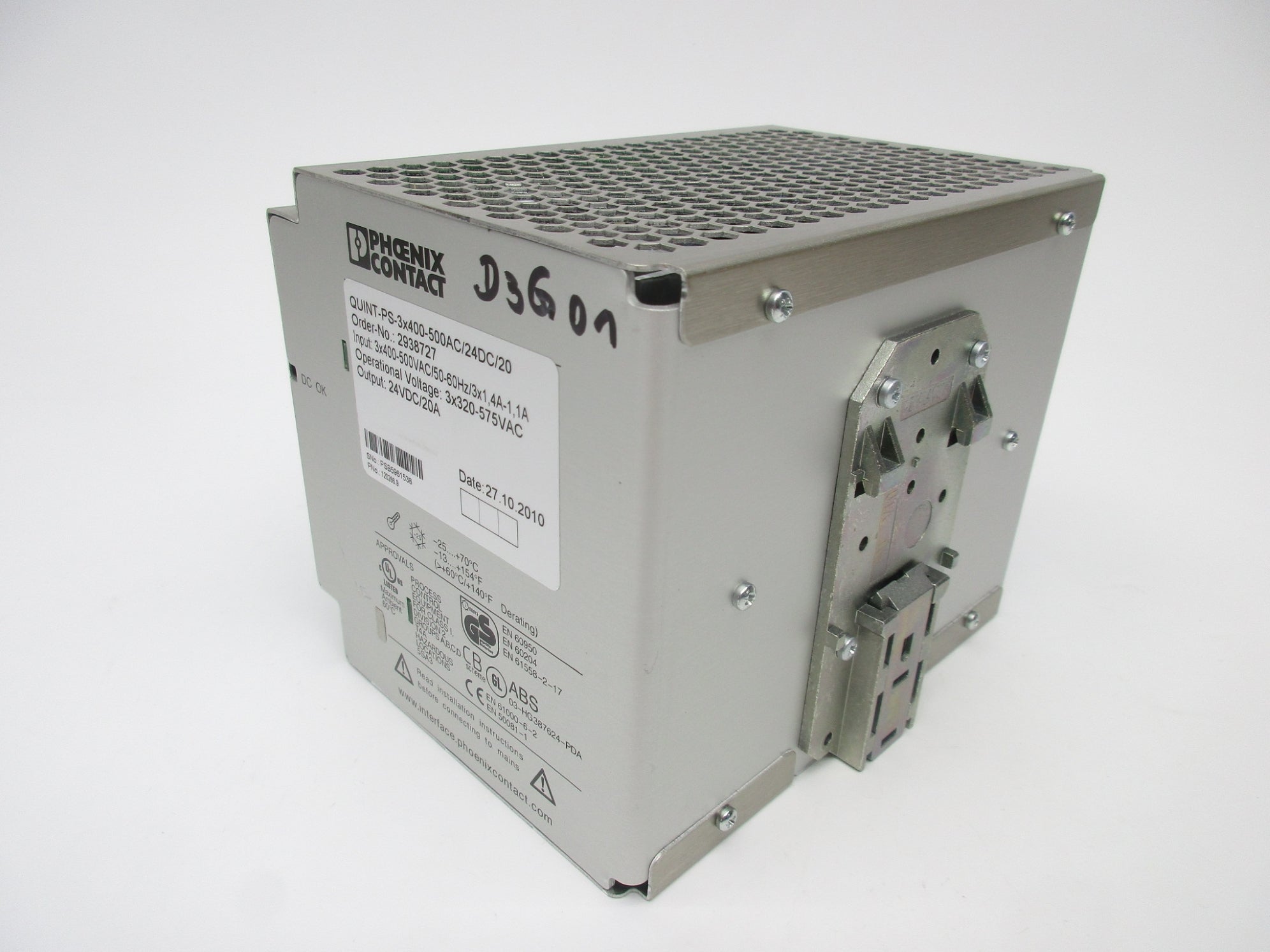PHOENIX CONTACT QUINT -PS-3X400-500AC/24DC/20 NSNP