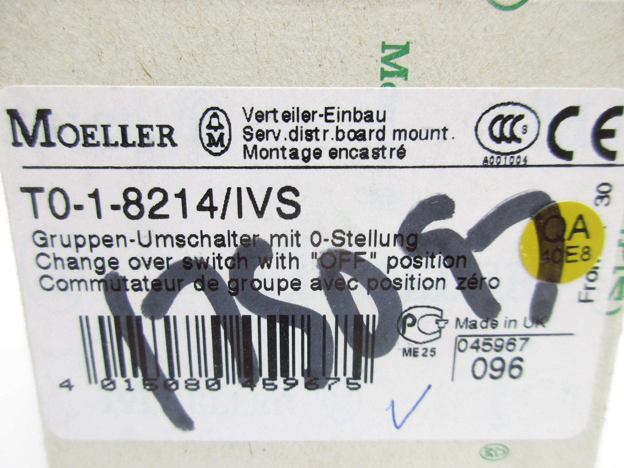 KLOCKNER MOELLER T0-1-8214/IVS NSMP