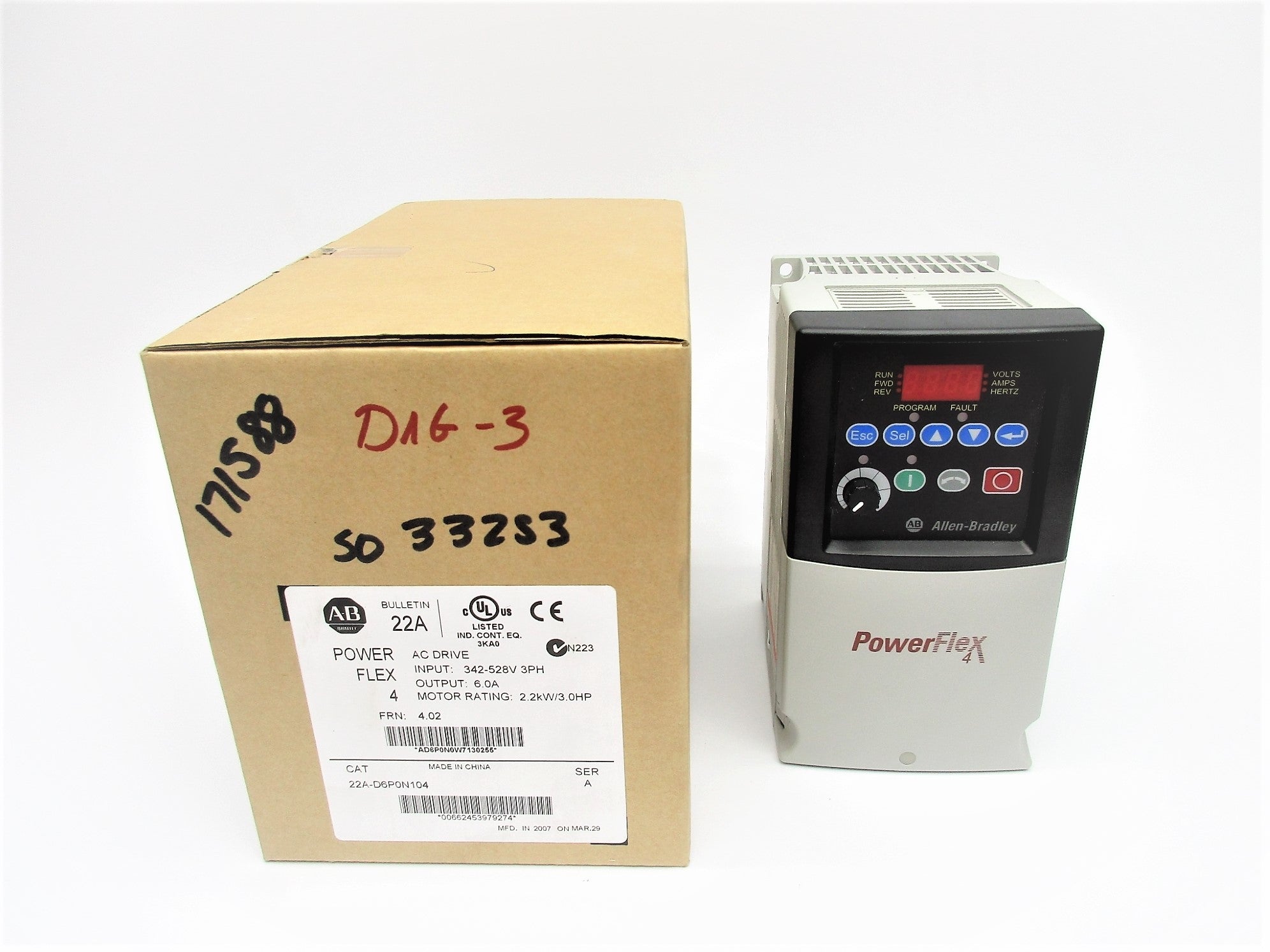 ALLEN BRADLEY 22A-D6P0N104 SER. A F/W 4.02 NSMP