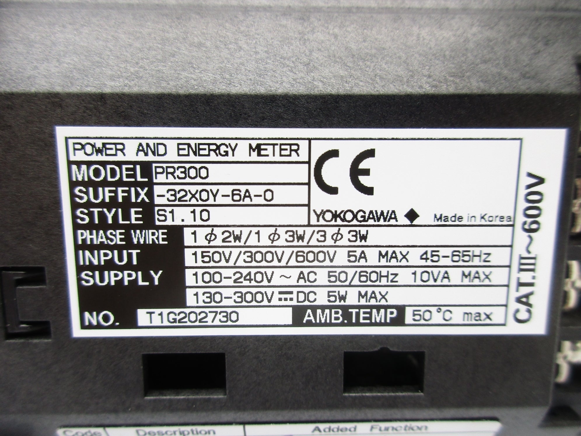 YOKOGAWA PR300-32X0Y-6A-0 NSNP