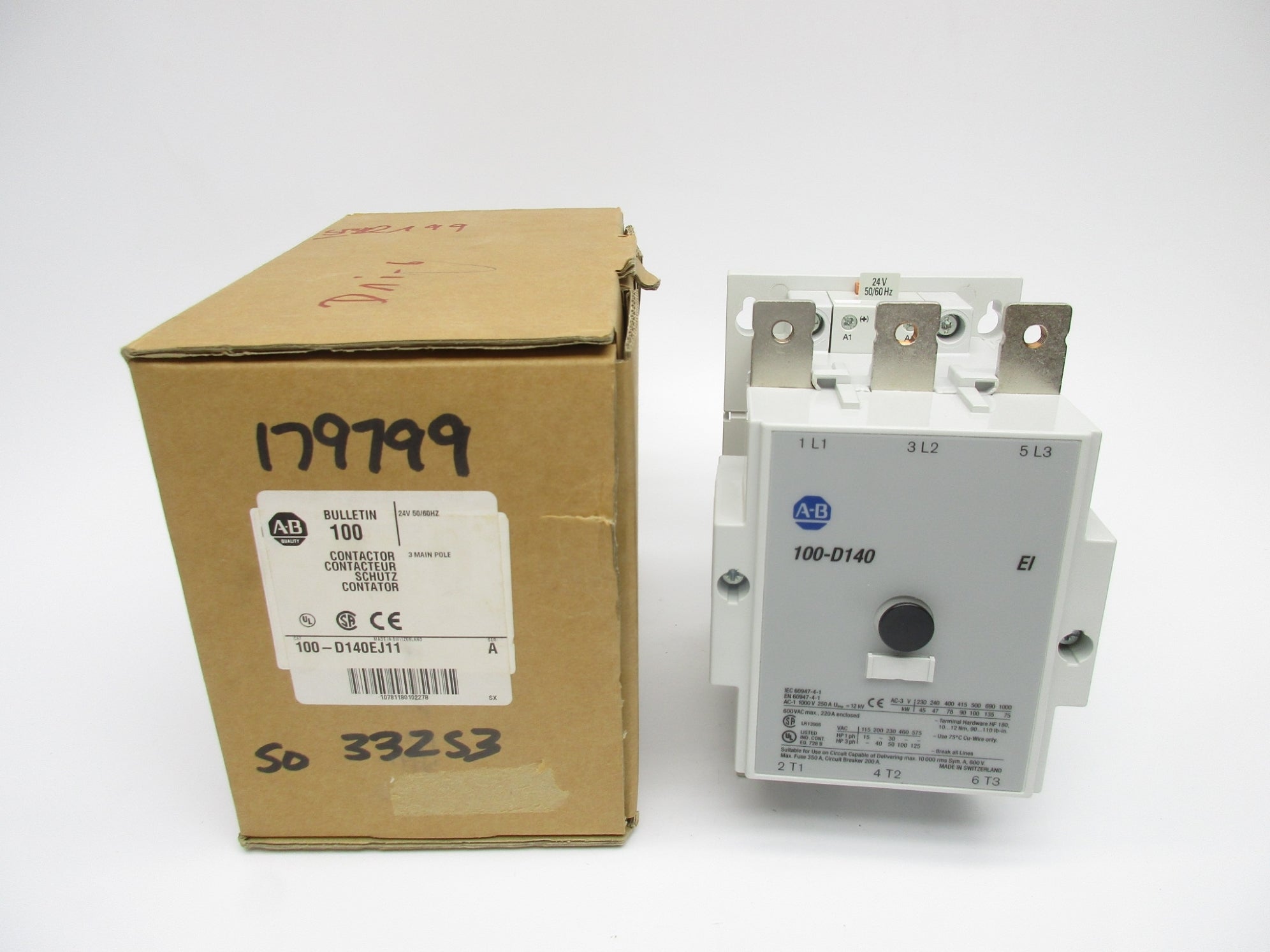 ALLEN BRADLEY 100-D140EJ11 SER. A 24V (BR/WH) NSMP