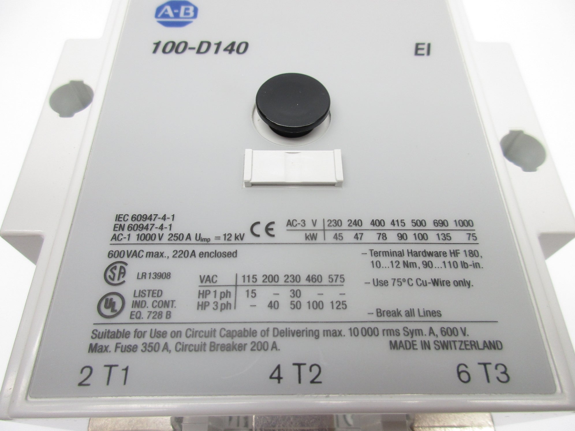 ALLEN BRADLEY 100-D140EJ11 SER. A 24V (BR/WH) NSMP