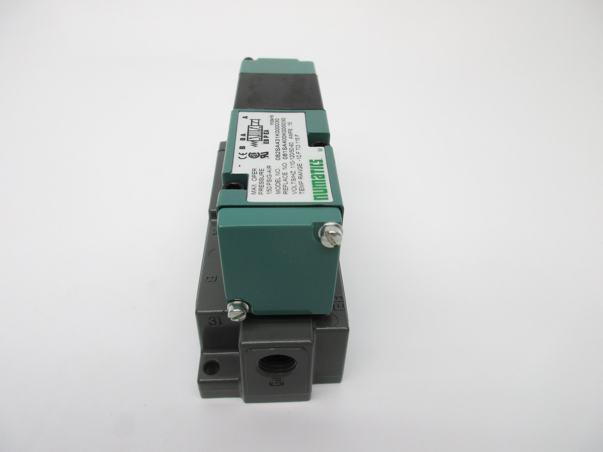 NUMATICS 082SA431K000030 110/120V .15A 150PSI -10-115'F NSNP