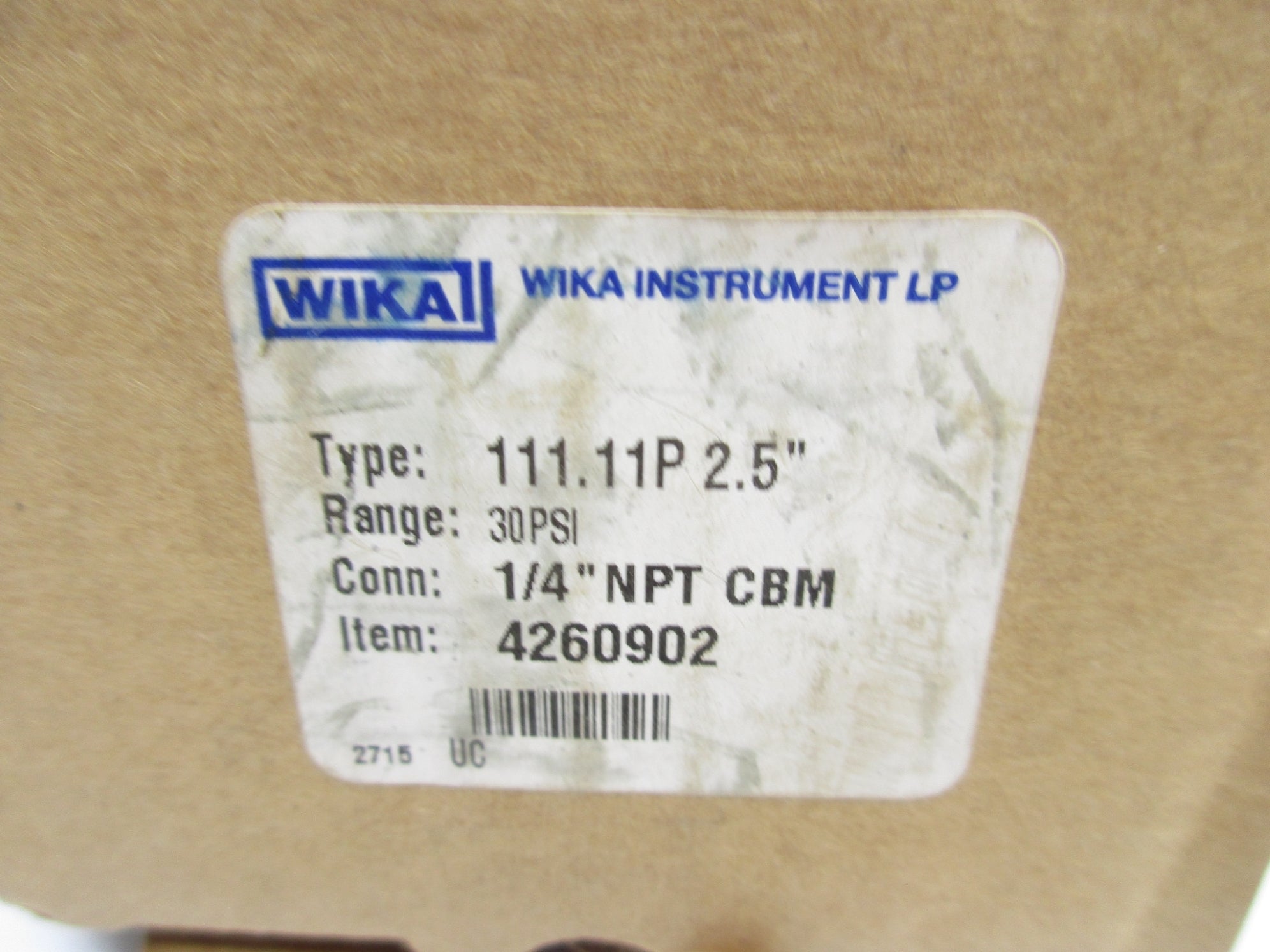WIKA 111.11P2.5 4260902 30PSI NSMP