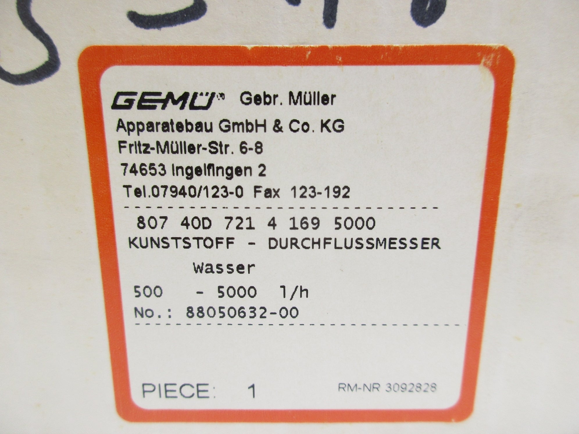 GEMU 807-40D-721-4-169-5000 NSMP