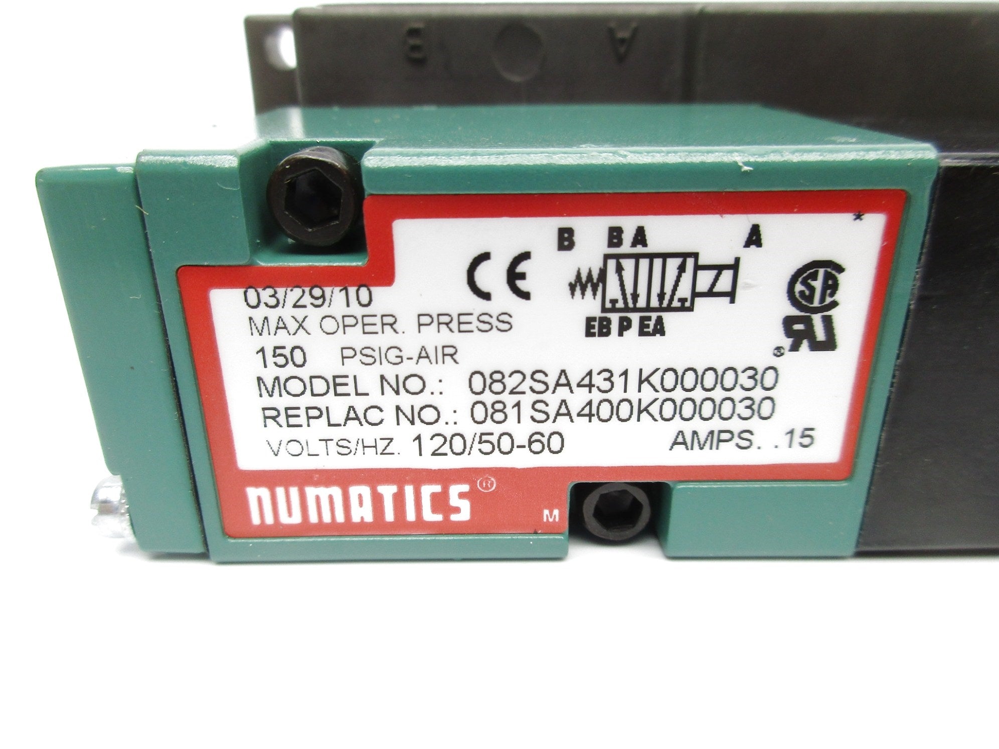 NUMATICS 082SA431K000030 120V NSNP