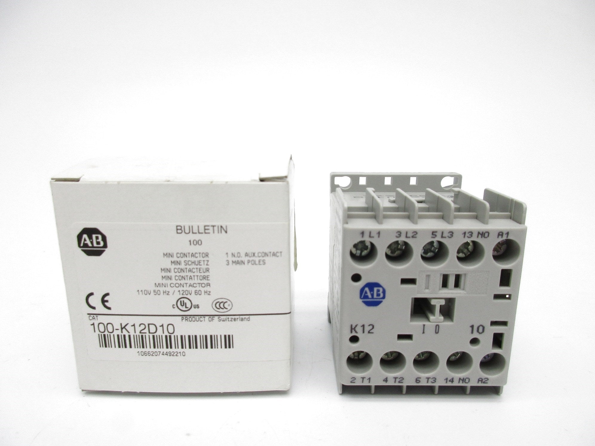 ALLEN BRADLEY 100-K12D10 SER. A 110/120V (WH) NSMP