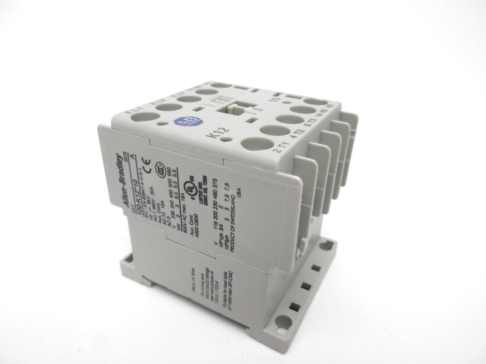 ALLEN BRADLEY 100-K12D10 SER. A 110/120V (WH) NSMP