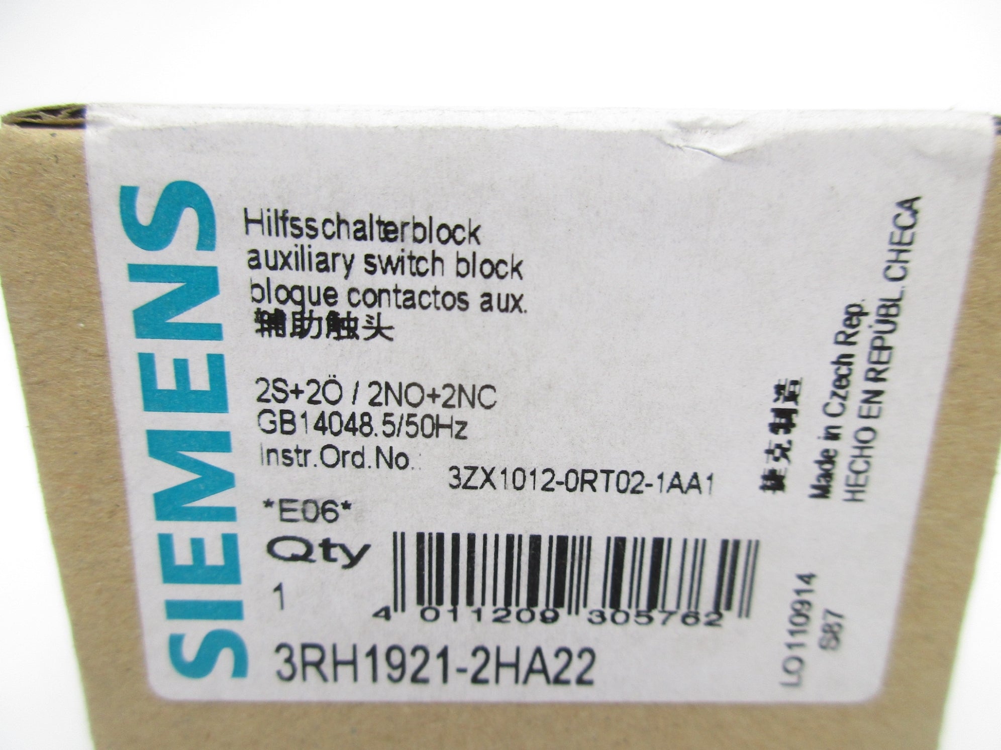 SIEMENS 3RH1921-2HA22 NSMP