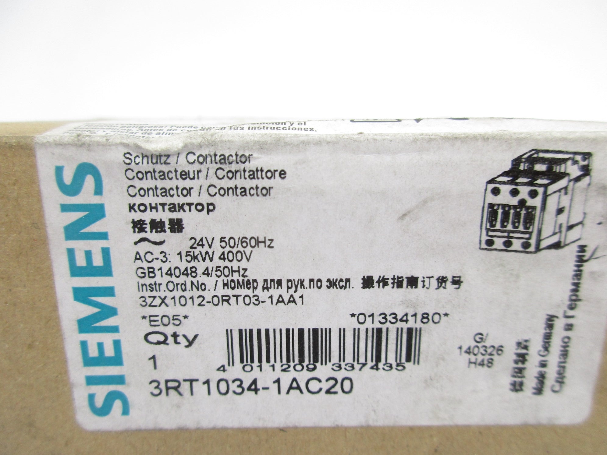 SIEMENS 3RT1034-1AC20 24V NSMP