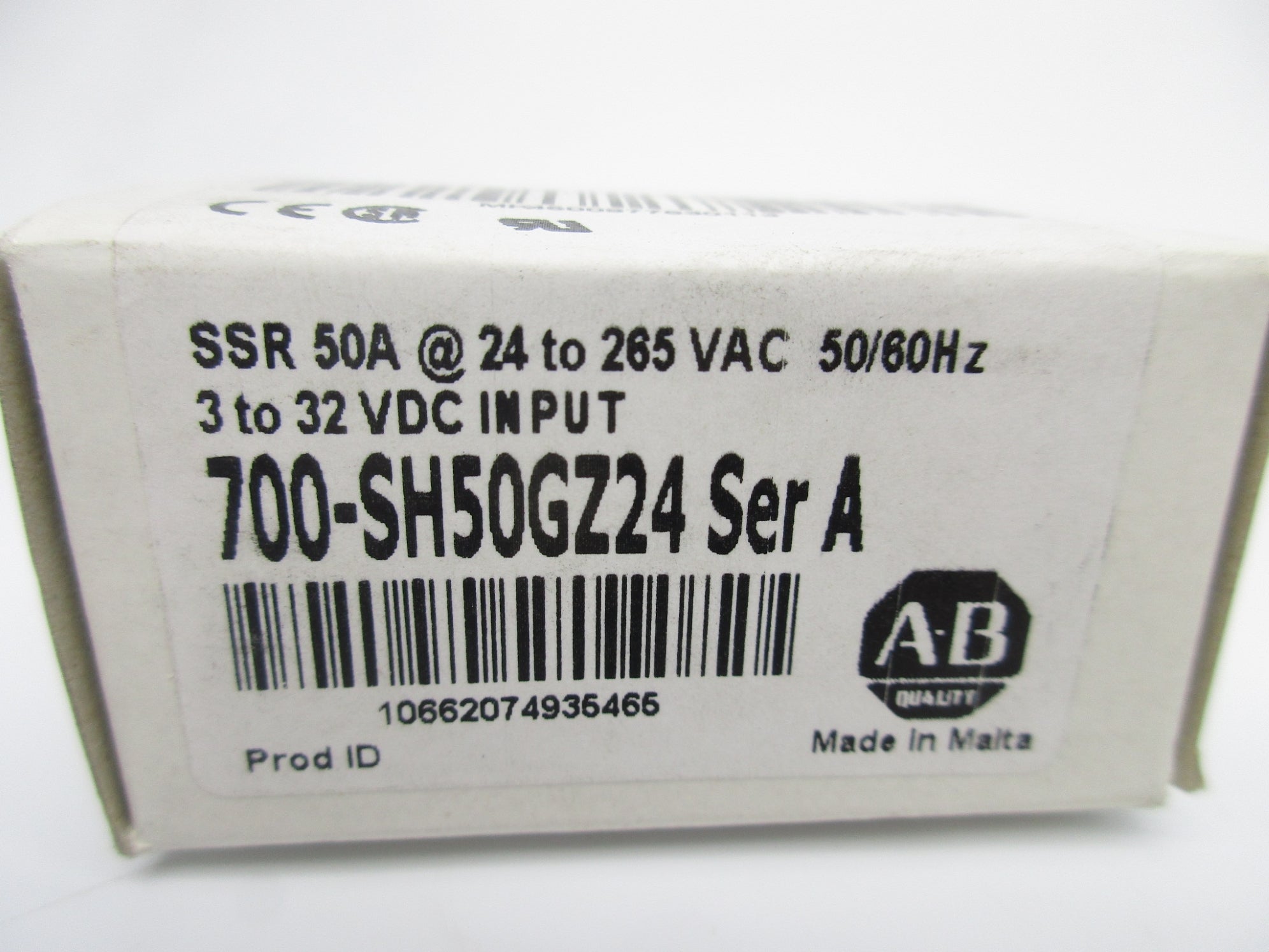 ALLEN BRADLEY 700-SH50GZ24 SER. A 50A 24-265VAC (WH) NSMP